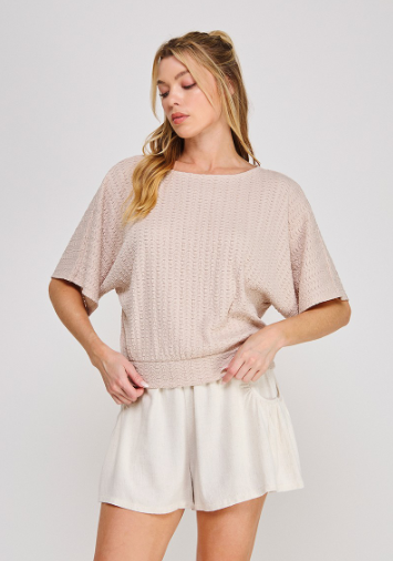 Wavy Texture Oversized Knit