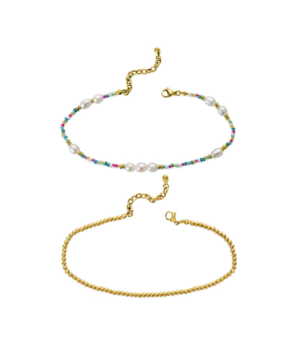 Here's the Skinny - Colors of the Sea Anklet Set - Carnivale