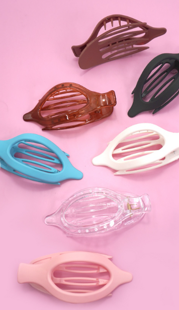 Oval Lay Down Flat Hair Claw Clips