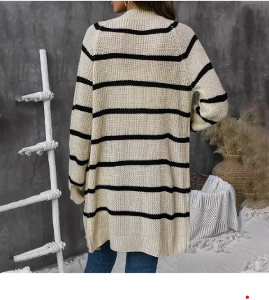 Striped Loose Cardigan
