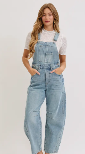 Sweet Lovely-Barrel-Leg Jumpsuit
