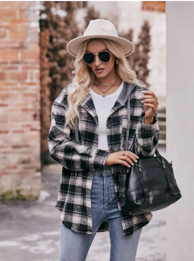 flannel jacket hooded