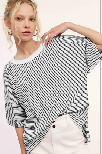 Drop Shoulder Short Sleeve