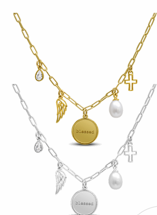 blessed thankful necklace