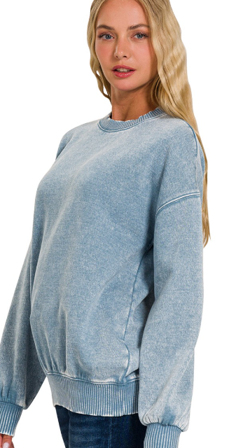 Acid Wash Fleece Oversized
