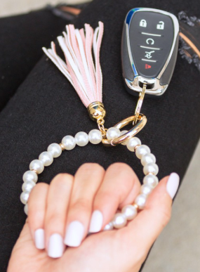 Pearl Key Ring Bracelet-4 colors