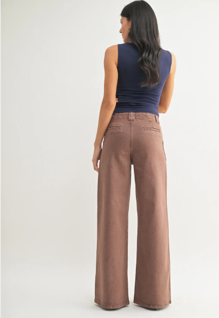 Vintage Brown Wide Leg Jeans