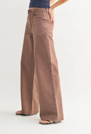 Vintage Brown Wide Leg Jeans