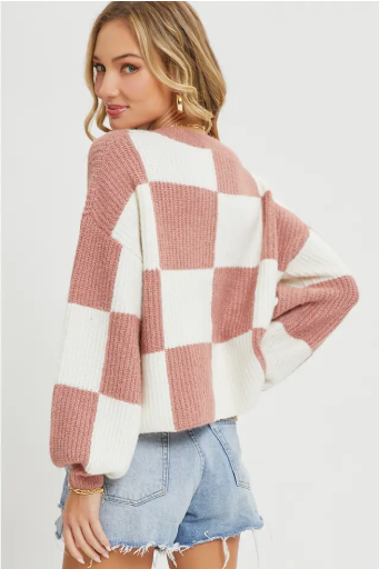 Checker Relaxed Sweater