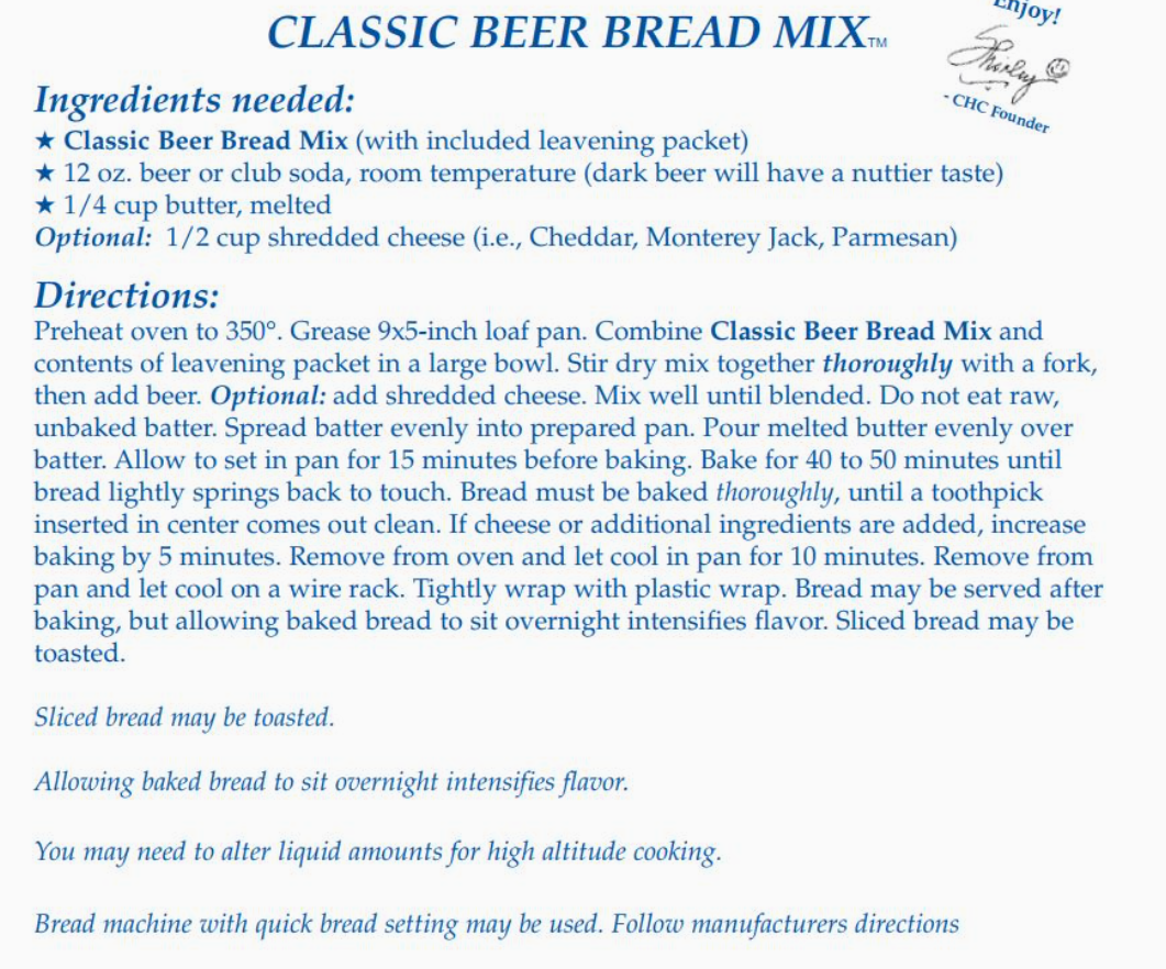 Classic Beer Bread Mix