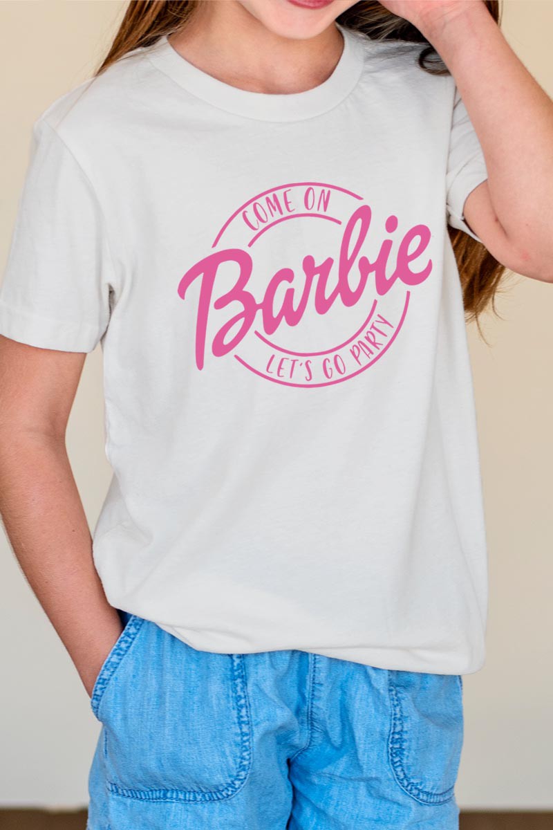 KIDS Come On Barbie Let’s Go Party Tee Vintage White