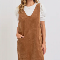 Overall Corduroy Dress