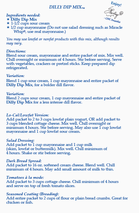 Dilly Dip Mix