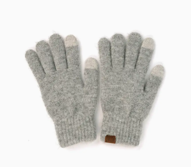 C.C Heather Knit Plain Gloves