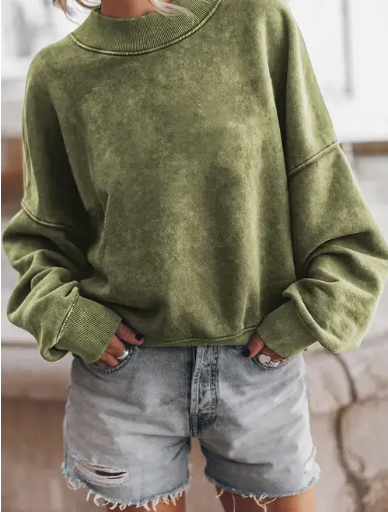 Drop Shoulder Crew Neck