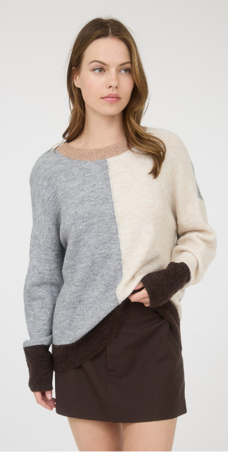 Colorblock Women's Knit Sweater