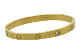 Hinge bracelet w/screw stamp