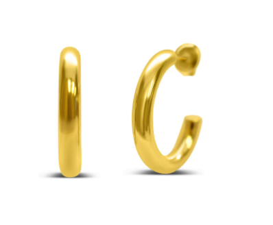 Weightless Hoop Earrings - 25mm - PVD Gold