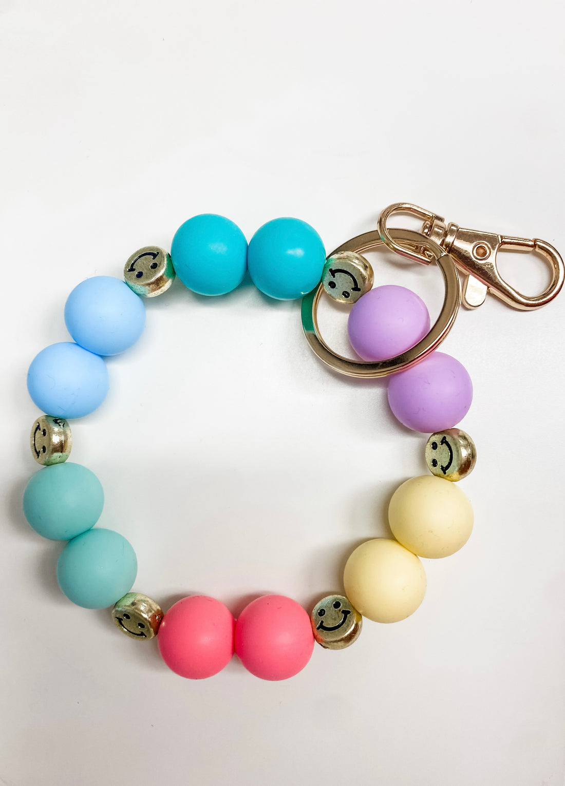 The Ellie Silicone Beaded Key Ring Keychain