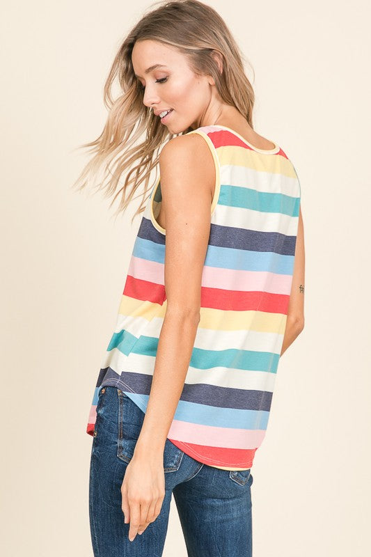 The Kelli Striped Sleeveless Top