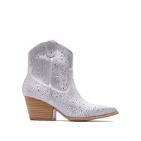 Let’s Go Girls Ankle Rhinestone Booties
