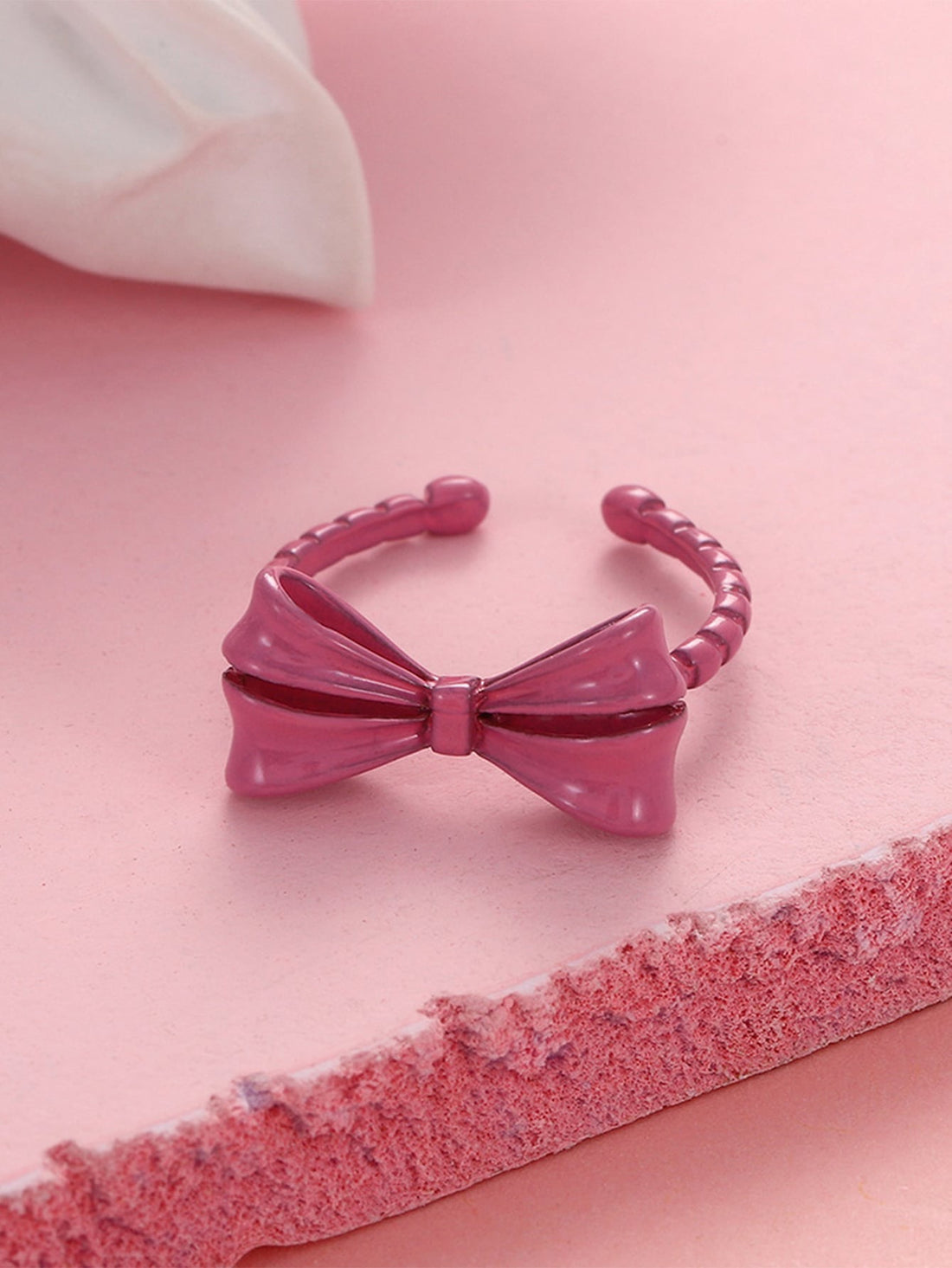Hot Pink Bow Ring