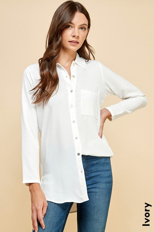 The Tina White Button Down Shirt