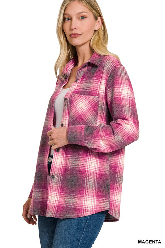 The Sandy So Soft Magenta Flannel