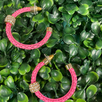 Hot Pink Hoops Earrings