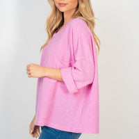 The Kara Oversized Pink Knit Sweater