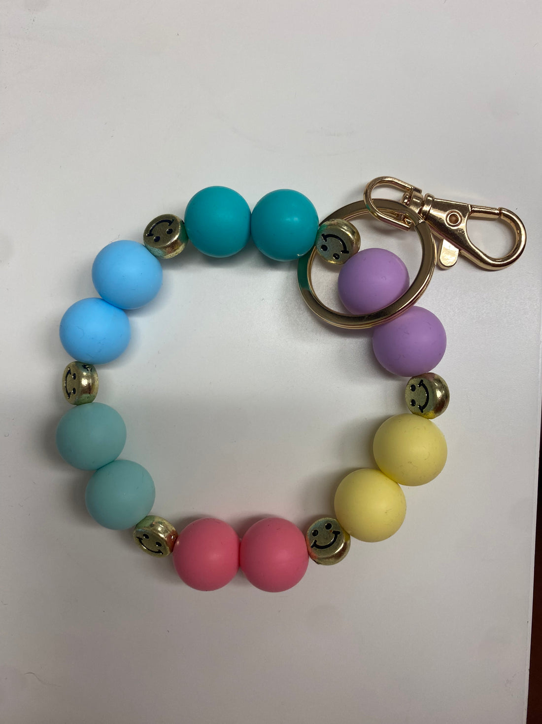 The Ellie Silicone Beaded Key Ring Keychain