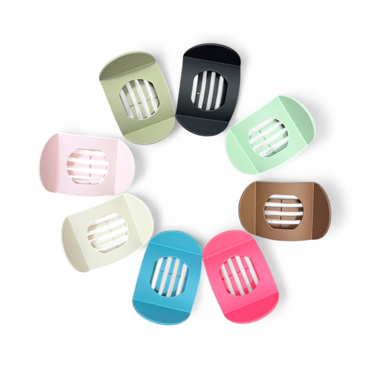 Large flat hair clips in multiple colors
