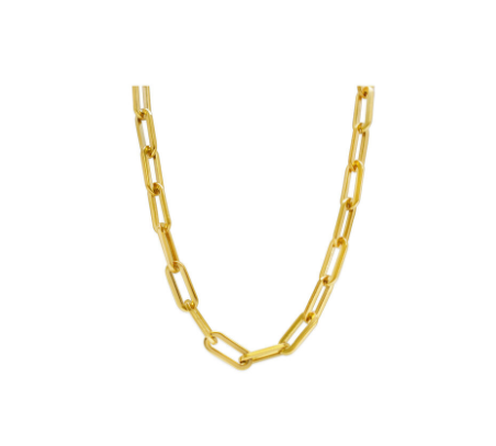 Everyday Chain Necklace - Paper Clip - PVD Gold