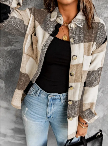 plaid jacket long sleeve