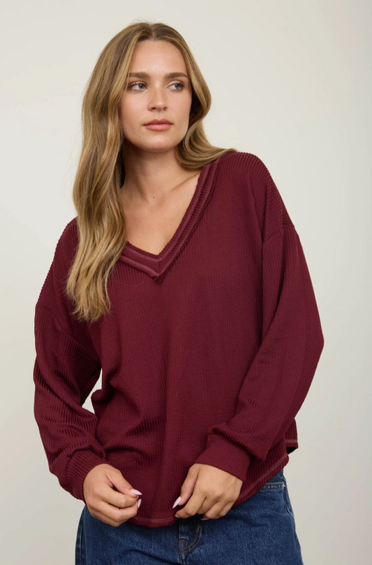 V-Neck Long Sleeve