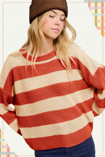 Loose Fit Striped Sweater