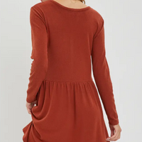 Short Dress - Rust