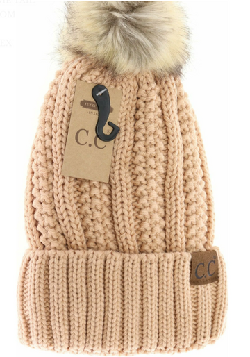 C.C. Beanie fur Pom Sand 