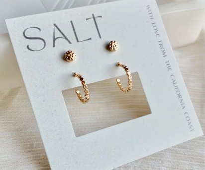 Everyday Hoop & Stud Set Gold plated