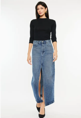 Kan Can-Denim Maxi SKIRT