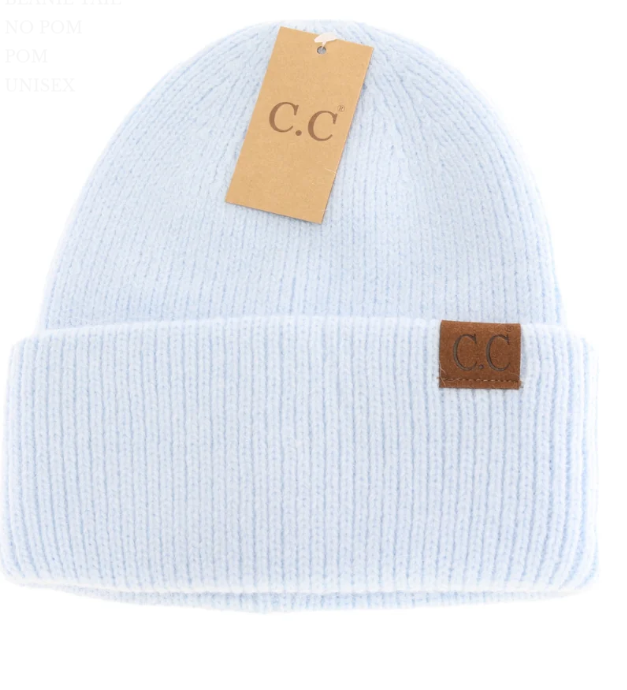 Sky Blue cuffed C.C. Beanie