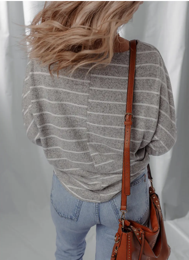 Stripe Dolman Top