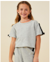 Girls Bow Terry Top