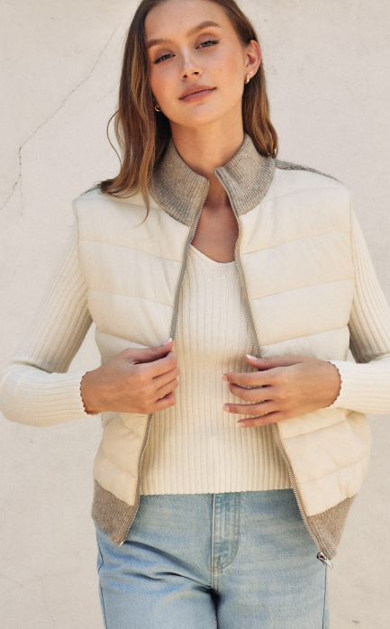 Sherpa & Puff Contrast Vest