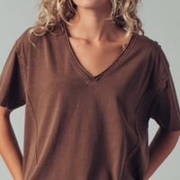 Vintage Wash V-neck Tee