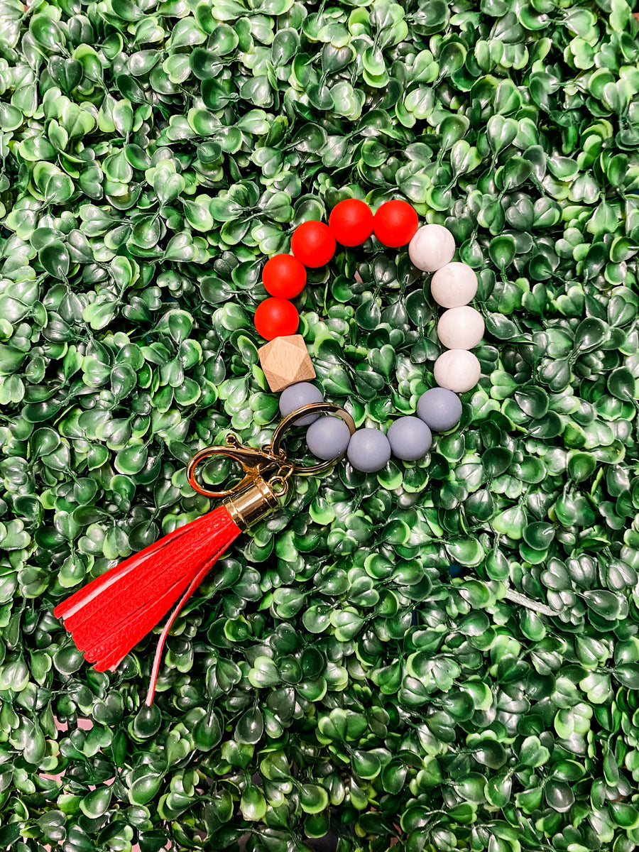 The Ellie Silicone Beaded Key Ring Keychain
