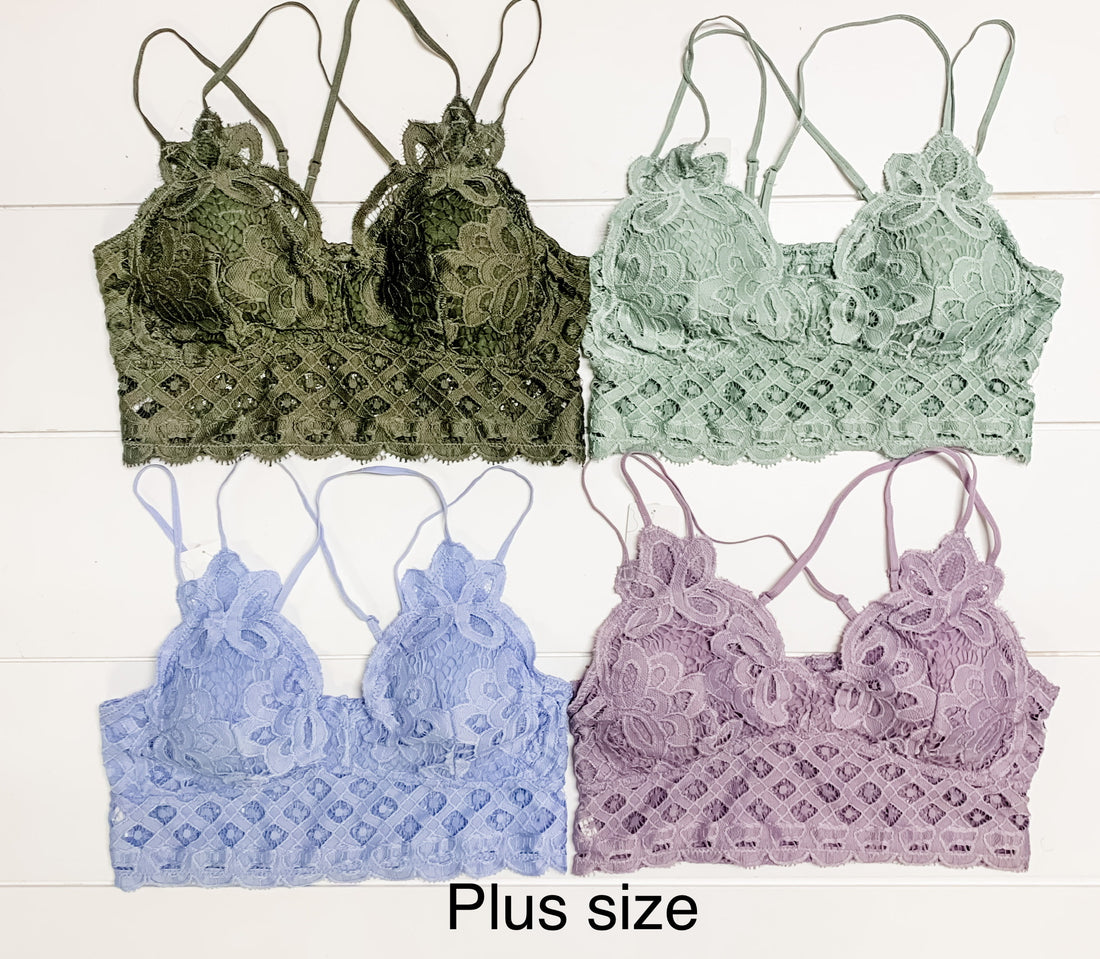 Crochet Lace Bralettes Multiple Color Options