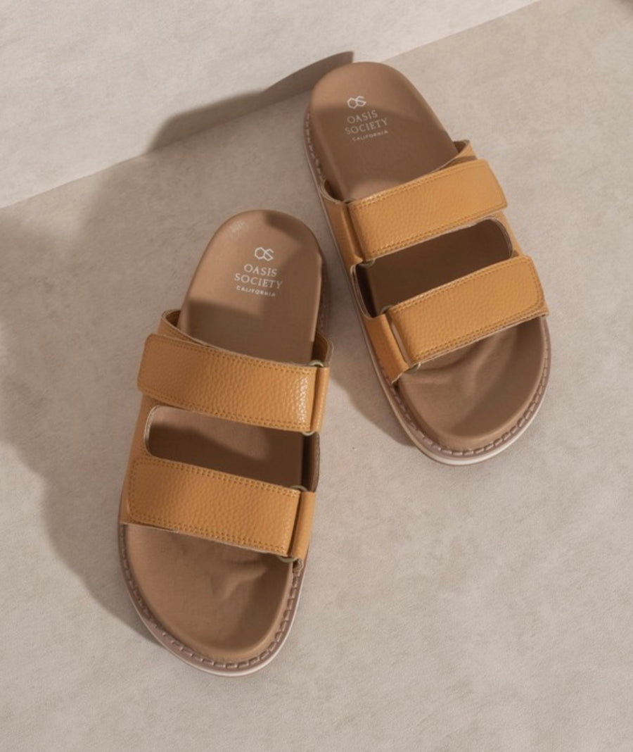 The Sienna Cognac Double Strap Sandal