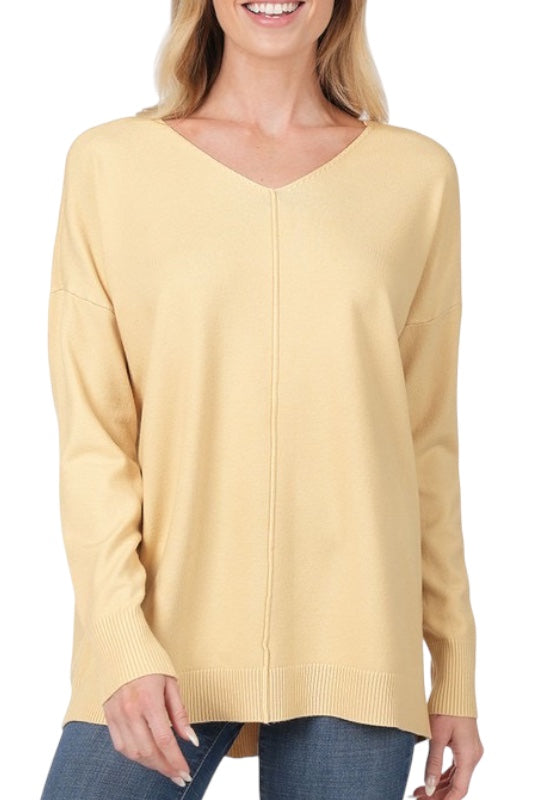 The Bella Buttercream Hi Lo Sweater
