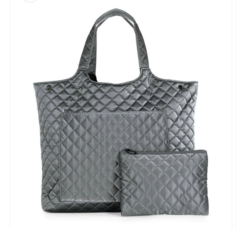 Icon Shadow Reflective Haute Shore Quilted Puffer Tote